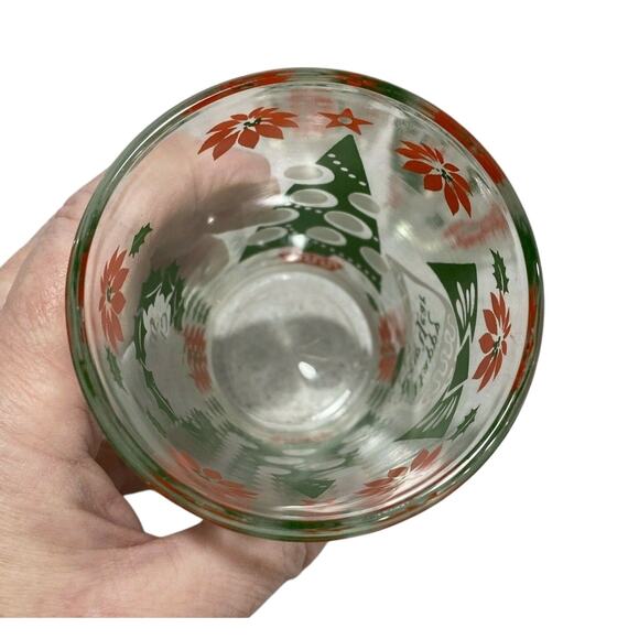 Vintage Merry Christmas Holiday Glasses Set (5) Mod Tree & New Years Tumblers - Picture 8 of 9
